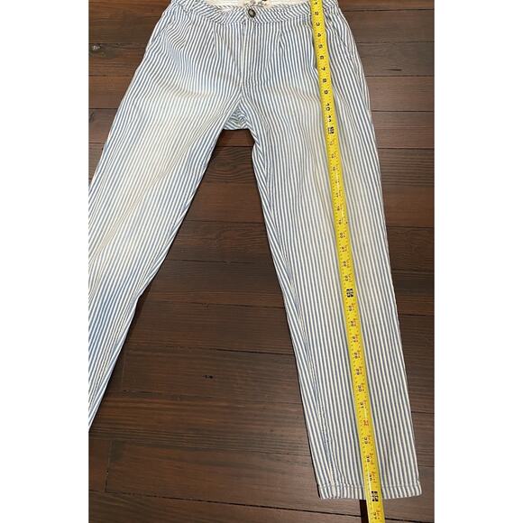 Free People We The Free Pants Size 24 Daydreamer Cotton Railroad Striped Casual - Picture 7 of 14
